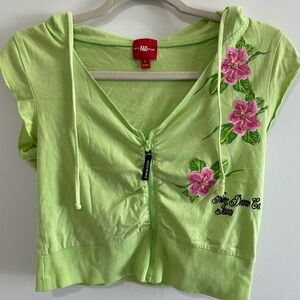Green Floral Women's Top